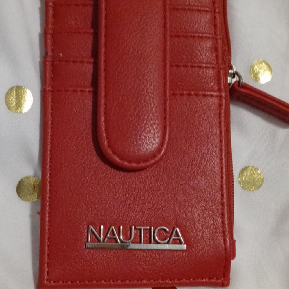 Nautica credit card wallet with zipper pocket